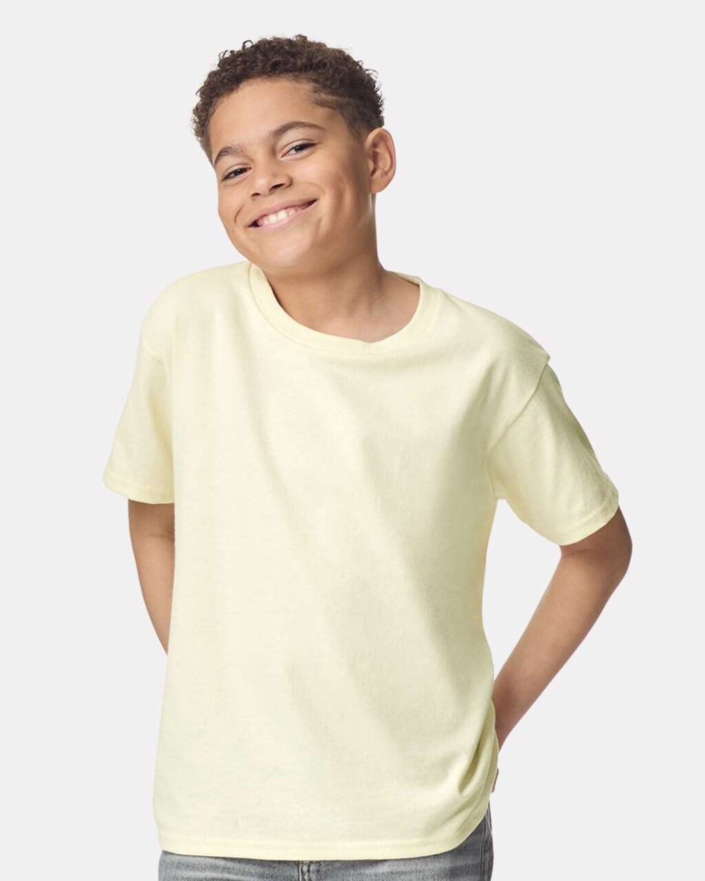 Gildan Youth Heavy Cotton Crewneck Short Sleeve T-Shirt for School Wear & Everyday Use Cotton Tee